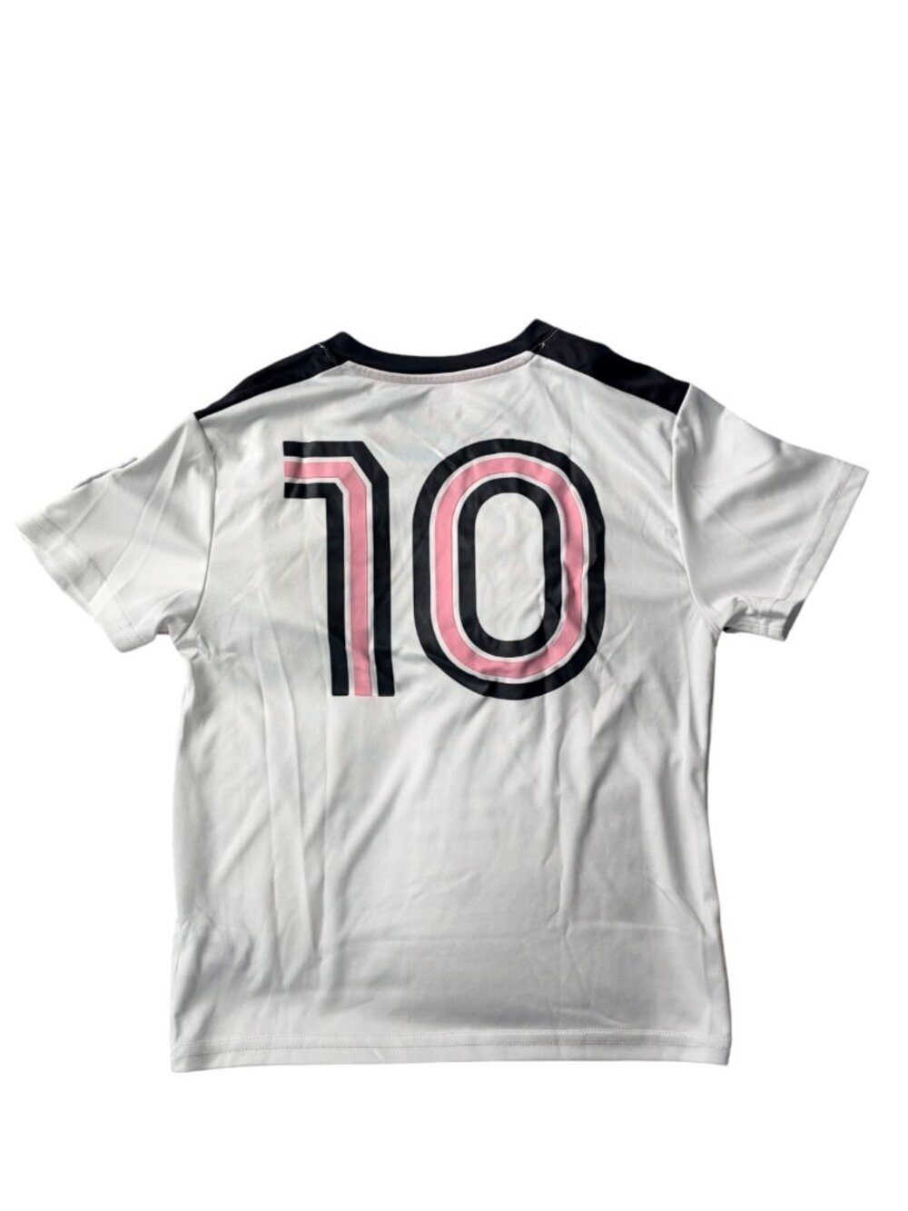 Messi Collection Youth Soccer Jersey White Pink #10 Performance Shirt Size 8 - Picture 3 of 9